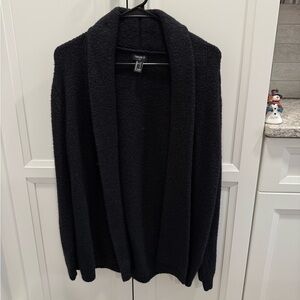Forever 21 long cardigan in black